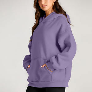 Pull à capuche surdimensionné pour femme, vêtements d'hiver décontractés, doux et chauds, à manches longues, Streetwear, à épaules tombantes, sweats à capuche personnalisés pour femme - Product Image 3