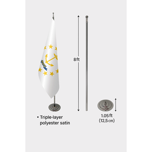 Drapeau officiel d'Rhode Island pour intérieur, 3x5 pieds, en polyester, avec mât en aluminium, techniques d'impression numérique, magnifique design graphique - Product Image 6