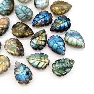 High Fire <b>Labradorite</b> Leaf Shape Gemstone, <b>Labradorite</b> Smooth Leaf Beads, Loose Hand Carved Leaf Bead, <b>Labradorite</b> Beads 14x10mm - Product Image 5