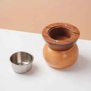 Brûleur d'encens en bois d'acacia Bakhoor Style arabe Décoration islamique écologique Cadeau de Ramadan Eid - Product Image 3