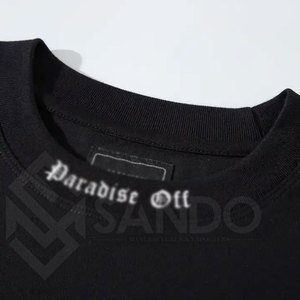 เสื้อยืดผ้าฝ้าย100% คุณภาพระดับพรีเมี่ยมใส่สบายสำหรับผู้ชายทรงหลวมดีไซน์พิมพ์ลายพัฟ - Product Image 3