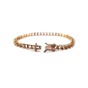 Bracelet tennis classique pour femme en or rose 18 carats, semi-monture pour sertir diamants ou pierres précieuses - Cadeau de mariage ou de fête - Fabricant chinois - Product Image 2