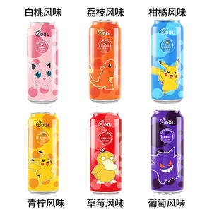Vente en gros d'eau gazeuse à caractère sous licence 330ml saveur fruitée avec design Pikachu et Bob l'éponge pour la vente au détail et les coffrets cadeaux - Product Image 3