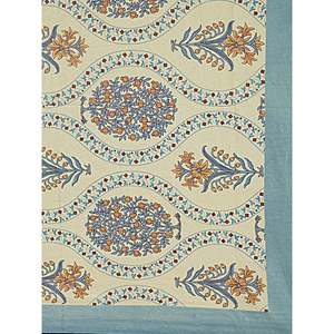 Turquoise Blue 100% Cotton <b>Floral</b> 240 TC King <b>Sheet</b> Set with 2 Pillow Covers (ADB1488) - Product Image 5