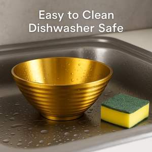 Tazón de metal premium para servicio de buffet en hoteles y restaurantes, que ofrece una calidad duradera y una apariencia elegante. - Product Image 6