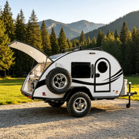 Caravane compacte tout équipée, légère, mini caravane tout-terrain à vendre, caravane à bas prix