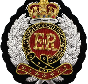 Best Fabric Embroidered Patches OEM <b>Sew</b>-on Patch Hand Made Gold Bullion Wire Wholesale Uniform Badges for Shoes - Product Image 6