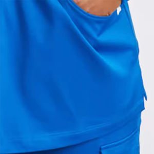 Uniforme Médico de Alta Calidad en Tela Suave de Spandex y Poliéster para Enfermeras, Hospitales, Salones de Belleza, Conjunto de Blusa y Pantalones - Product Image 3