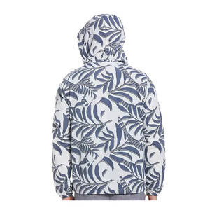 Chaqueta cortavientos con cremallera para hombre con logotipo de marca personalizado, fina, suave, de secado rápido, con bolsillo, informal, de invierno, de piel de vaca, a prueba de viento - Product Image 4