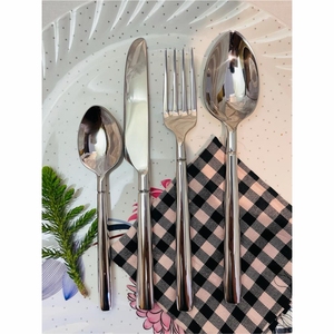 Ensemble de couverts en acier inoxydable fait à la main, personnalisé, poli miroir, design moderne, qualité alimentaire, vente chaude - Product Image 1