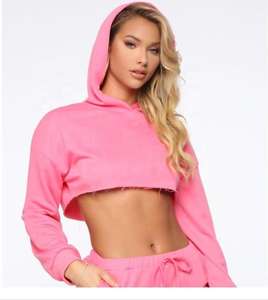 Sweat-shirts à capuche pour femmes de haute qualité, dernier style, couleur unie, sweat-shirts à capuche pour femmes, nouveau design personnalisé - Product Image 2