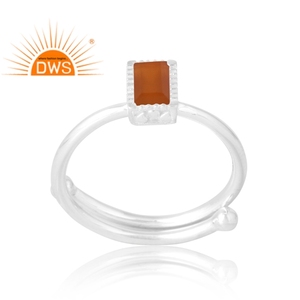 Anillo de piedras preciosas de cornalina Natural de Plata de Ley 925 más vendido, joyería personalizada para mujer, regalo para ella - Product Image 1