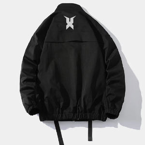 Cyber Black Techwear Bomber Jacket Hombres Streetwear Múltiples bolsillos Tallas grandes Cargo Chaquetas Abrigo Hombre Negro Ninja Bomber Jacket - Product Image 5