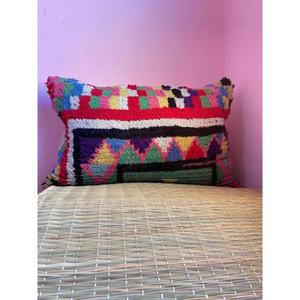 Funda de Almohada Marroquí Hecha a Mano, Funda de Cojín Tradicional Bereber, Cojín Decorativo Boho para Sofá, Almohada Decorativa de Algodón para el Hogar - Product Image 1