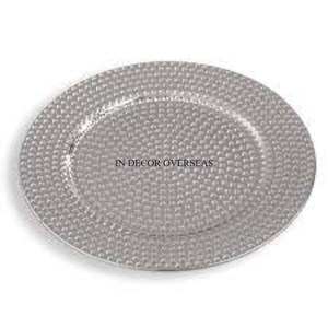 Customized Color And Logo Available Set Of 3 High Standard Quality Metal <b>Table</b> Centerpiece Food Serving Charge Plates Supplies - Product Image 3