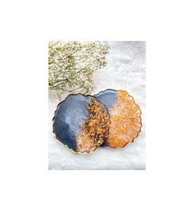 Ensemble de dessous-de-verre en résine faits à la main, épaisseur de 5 mm, résistant à la chaleur, matériau durable pour la décoration de la maison, parfait pour offrir en cadeau - Product Image 6