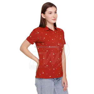 เสื้อยืดผู้หญิงคุณภาพสูง ผ้าแคนวาส ระบายอากาศได้ดี ทรงปกติ แขนสั้น สำหรับขายส่ง - Product Image 5