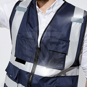 Chaleco de seguridad de construcción personalizado de alta calidad Ropa de trabajo de poliéster de alta visibilidad Directo de fábrica - Product Image 3