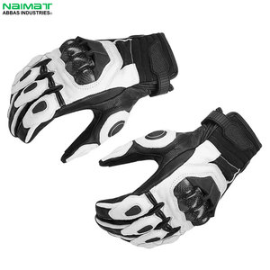 Gants de moto Alpha Racing en cuir à doigts complets pour femmes et hommes, usage décontracté, respirants, coupe-vent, antidérapants, rembourrés de gel, hiver - Product Image 3