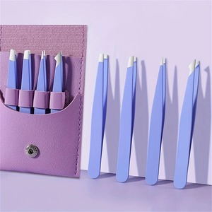 Juego de Herramientas de Belleza Profesional, Juego de Pinzas para Cejas, 4 Piezas, Pinzas de Acero Inoxidable para Vello Facial que Crecen Hacia Adentro - Product Image 1