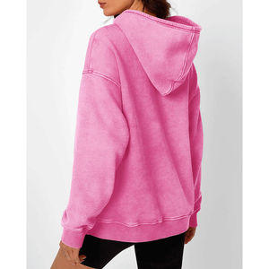 Sudadera con Capucha para Mujer, Cómoda, Informal, para Invierno, con Hombros Caídos, Transpirable, Ecológica, Lavada al Ácido, Tejida - Product Image 4