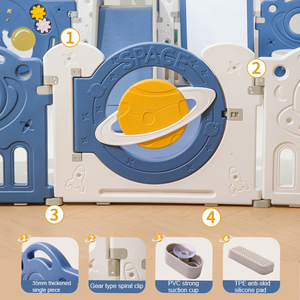 Parc de jeux portable et pliable pour bébés et tout-petits, clôture de sécurité pour enfants, aire de jeux extérieure, centre éducatif ludique - Product Image 3
