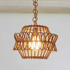 Lampes suspendues en rotin tissé rustique antique Abat-jour décoratif en bambou pour l'ameublement de maison de rêve Art Design Lighting - Product Image 6