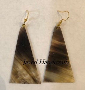 Pendientes de cuerno de estilo animal de lujo para mujer, nuevo estilo, joyería de uso diario pulida con cuernos naturales de alta calidad - Product Image 3
