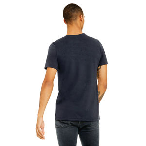 Camiseta Heather Midnight Navy Unisex CVC-52% Airlume Cotton, 48% Poly, 4,2 oz - Product Image 3