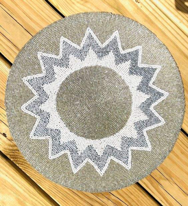 Napperons perlés ronds faits à la main pour table à manger de mariage table basse et utilisation décorative - Product Image 5