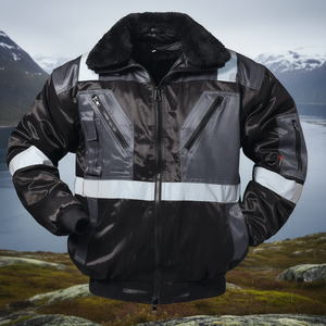 Combi Pilot Jacket 4 in 1 Kirkenes Size M Black/Grey <b>Raincoat</b> for Norway - Product Image 3