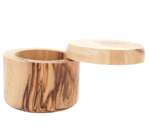 Contenedor de sal Caja de sal de madera de acacia con cuchara y tapa Herramienta de especias de hierbas Caja de bodega de sal Tazón Accesorios de mesa de cocina - Product Image 5