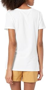 T-shirt de haute qualité 100% coton filles T-shirt minimaliste col en V pour les femmes - Product Image 2