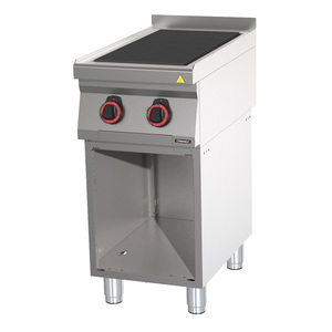 Grilles et plaques de cuisson électriques de 40 cm à 2 compartiments solides - Product Image 1