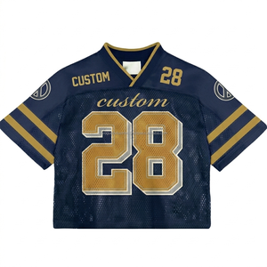 Maillot de football américain surdimensionné avec logo personnalisé, tenue d'équipe, tissu en maille de haute qualité, vente en gros de maillots en maille perforée - Product Image 1