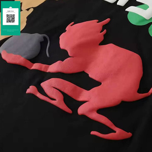 Camiseta de algodón con cuello redondo ajustada personalizada 2025 para hombre, tela de alta calidad, servicio OEM, fabricante, Impresión de hojaldre - Product Image 6