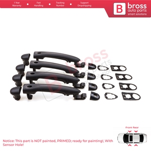BDP1166-1 Juego de 4 Manijas Exteriores para Abrir Puertas con Orificio para Sensor 806706656R para Fluence, Megane 3, Clio 4, Scenic 3, Captur 1 - Product Image 2