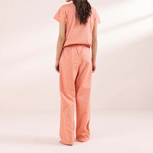 Ensemble de pyjama pour femmes en coton 100% avec taille élastique et logo sur le devant - Vêtement de nuit doux - Product Image 2