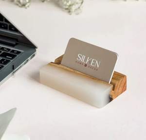 Tarjetero de resina de madera de alta calidad, diseño único, tarjetero de resina de madera, forma rectangular, tarjetero de madera de resina de alta calidad, uso - Product Image 1