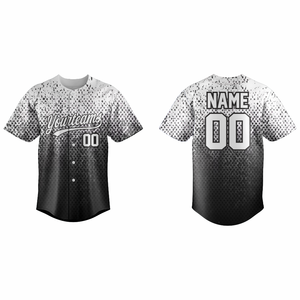 Uniforme de baseball personnalisé, imprimé, respirant, col en V, manches courtes, jersey pour hommes avec impression numérique, vêtements de sport de haute qualité - Product Image 3