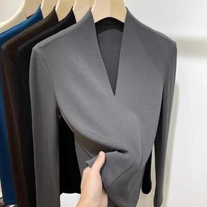 Camisetas en blanco de colores sólidos de algodón para mujer, camisetas sin mangas diarias, camisetas informales de verano con cuello de pico básico - Product Image 5