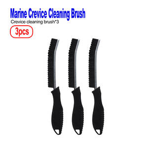 Sikat pembersih ubin keras wastafel dapur, 3 buah sikat pembersih jendela multifungsi alur debu - Product Image 3