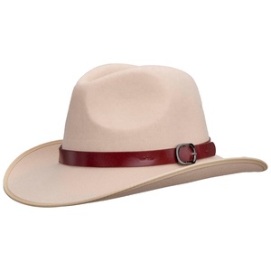 Chapeau en feutre quatre saisons de haute qualité à large bord, effet délavé, logo personnalisé, couleur personnalisée, unisexe, 100 % polyester respirant - Product Image 3