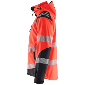 Veste de sécurité réfléchissante orange imperméable en softshell, vêtements de travail haute visibilité pour la sécurité routière et la construction - Product Image 5