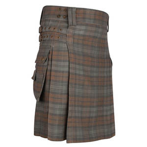 Kilt utilitaire traditionnel pour homme en tartan 100% laine à plis plats modernes, fournisseur en gros de kilts pour homme, kilt écossais - Product Image 2