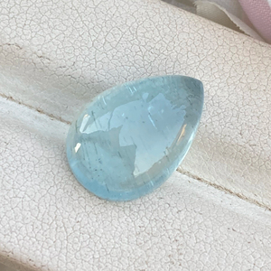 Color superior brillante aguamarina 6,73 quilates forma de pera cabujón piedra preciosa suelta Natural para la fabricación de joyas buena forma de cuenta de brillo - Product Image 1
