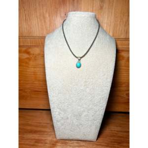 Pendentif artisanal en or Sonora et argent sterling, croix religieuse de style Navajo avec sertissage en turquoise - Product Image 5