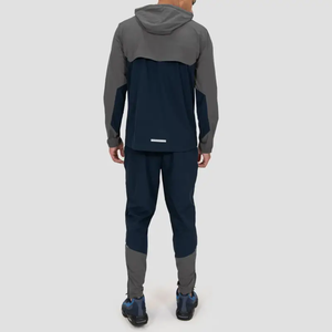 Conjunto Deportivo con Capucha Transpirable de Poliéster/Algodón para Hombre, Pantalones Deportivos Cortavientos de Invierno con Cremallera Delantera y Franjas Laterales - Product Image 2