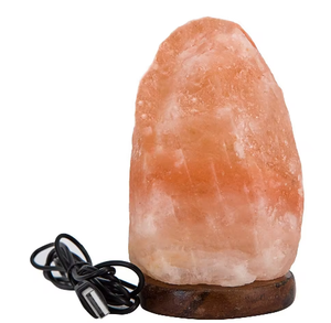 Authentic Natural Himalayan Pink <b>Salt</b> Glow <b>Lamp</b> Sian Enterprises 100% Handmade Carved Feng Shui Style Home Decoration Cord <b>Bulb</b> - Product Image 3