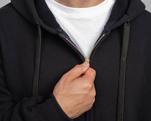 Winter Trendy <b>Full</b> <b>Zip</b> <b>up</b> <b>Hoodie</b> for Men and Women Outdoor Sport 100% Polyester Customizable Logo Solid Pattern Wholesale - Product Image 3